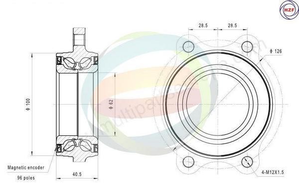 Odm-multiparts 70-210068 Wheel bearing kit 70210068: Buy near me in Poland at 2407.PL - Good price!