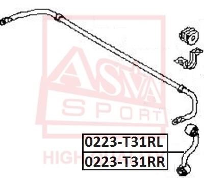 Asva 0223-T31RL Rod/Strut, stabiliser 0223T31RL: Buy near me in Poland at 2407.PL - Good price!