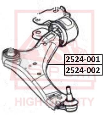 Asva 2524-002 Track Control Arm 2524002: Buy near me in Poland at 2407.PL - Good price!