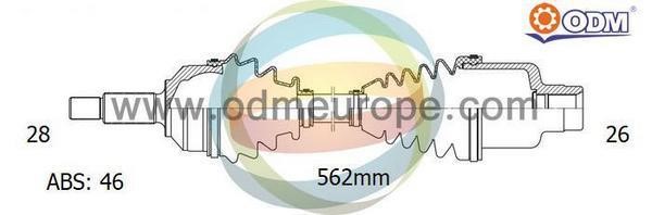 Odm-multiparts 18122261 Drive shaft 18122261: Buy near me in Poland at 2407.PL - Good price!