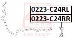 Asva 0223-C24RR Stange/strebe, stabilisator 0223C24RR: Kaufen Sie zu einem guten Preis in Polen bei 2407.PL!