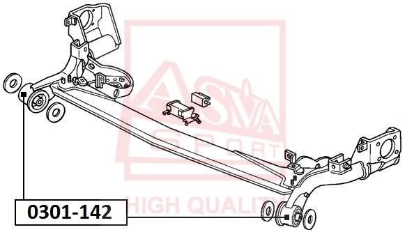 Asva 0301-142 Silentblock rear beam 0301142: Buy near me in Poland at 2407.PL - Good price!