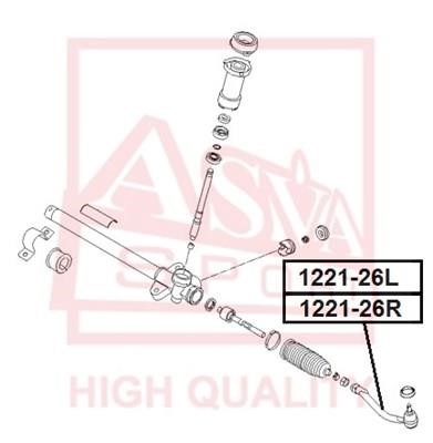 Asva 1221-26L Tie rod end outer 122126L: Buy near me in Poland at 2407.PL - Good price!