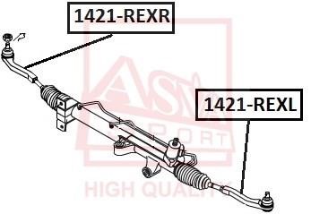 Asva 1421-REXL Наконечник поперечной рулевой тяги 1421REXL: Отличная цена - Купить в Польше на 2407.PL!