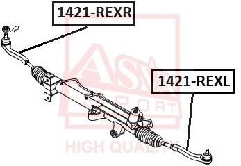 Asva 1421-REXR Наконечник поперечной рулевой тяги 1421REXR: Отличная цена - Купить в Польше на 2407.PL!