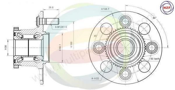 Odm-multiparts 70-040074 Wheel bearing kit 70040074: Buy near me in Poland at 2407.PL - Good price!