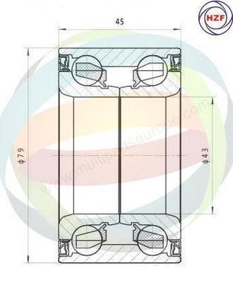 Odm-multiparts 70-060087 Підшипник маточини колеса, комплект 70060087: Приваблива ціна - Купити у Польщі на 2407.PL!