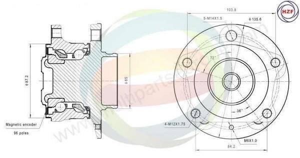 Odm-multiparts 70-150031 Wheel bearing kit 70150031: Buy near me in Poland at 2407.PL - Good price!