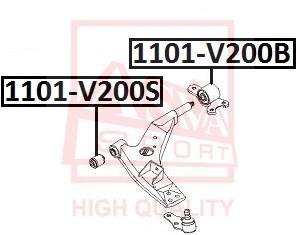 Asva 1101-V200B Control Arm-/Trailing Arm Bush 1101V200B: Buy near me in Poland at 2407.PL - Good price!