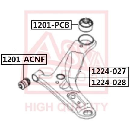 Asva 1201-ACNF Сайлентблок важеля підвіски 1201ACNF: Приваблива ціна - Купити у Польщі на 2407.PL!