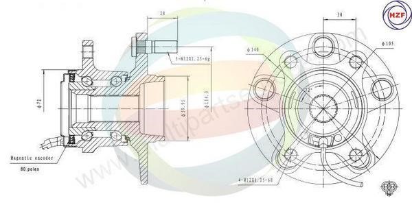 Odm-multiparts 70-350091 Wheel bearing kit 70350091: Buy near me in Poland at 2407.PL - Good price!