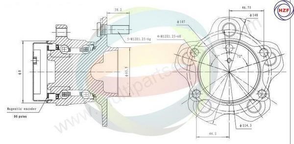 Odm-multiparts 70-060096 Wheel bearing kit 70060096: Buy near me in Poland at 2407.PL - Good price!