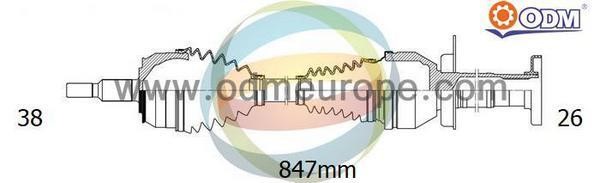 Odm-multiparts 18-216210 Drive shaft 18216210: Buy near me in Poland at 2407.PL - Good price!