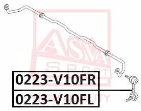 Asva 0223-V10FR Стійка стабілізатора 0223V10FR: Купити у Польщі - Добра ціна на 2407.PL!