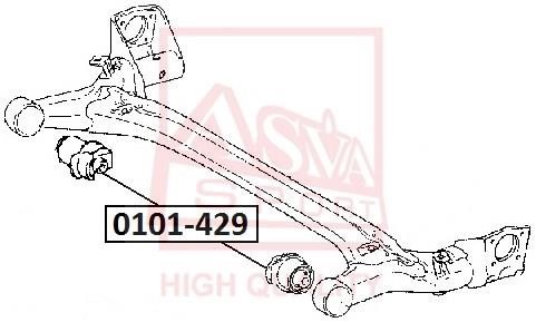 Asva 0101-429 Silentblock rear beam 0101429: Buy near me in Poland at 2407.PL - Good price!