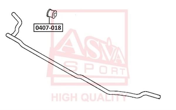 Asva 0407-018 Bearing Bush, stabiliser 0407018: Buy near me in Poland at 2407.PL - Good price!