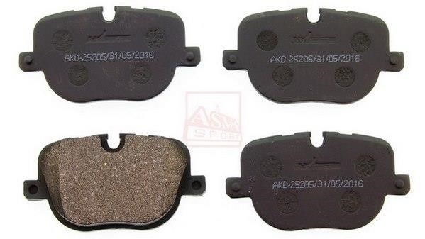 Asva AKD-25205 Rear disc brake pads, set AKD25205: Buy near me in Poland at 2407.PL - Good price!