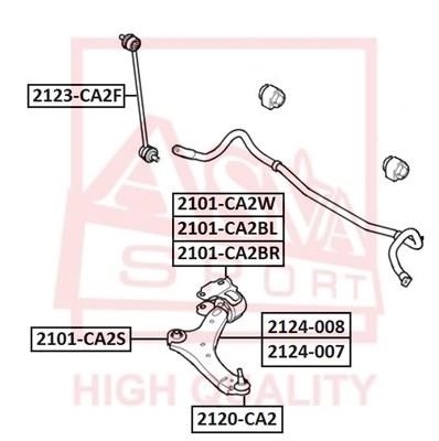 Asva 2123-CA2F Стійка стабілізатора 2123CA2F: Приваблива ціна - Купити у Польщі на 2407.PL!