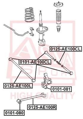 Asva 0125-AE100CL Track Control Arm 0125AE100CL: Buy near me in Poland at 2407.PL - Good price!