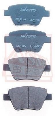 Asva AKD-23204 Rear disc brake pads, set AKD23204: Buy near me in Poland at 2407.PL - Good price!