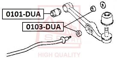Asva 0101-DUA Control Arm-/Trailing Arm Bush 0101DUA: Buy near me in Poland at 2407.PL - Good price!