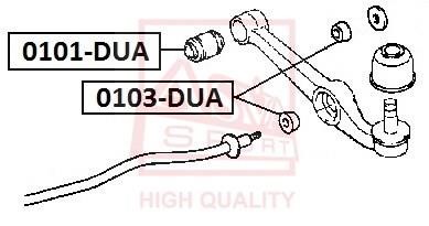 Asva 0101-DUA Silentblock/tuleja wahacza 0101DUA: Dobra cena w Polsce na 2407.PL - Kup Teraz!