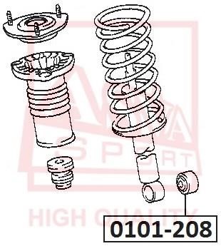 Asva 0101-208 Silent block front shock absorber 0101208: Buy near me at 2407.PL in Poland at an Affordable price!