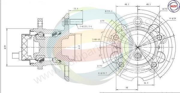 Odm-multiparts 70-090059 Wheel bearing kit 70090059: Buy near me at 2407.PL in Poland at an Affordable price!