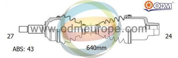 Odm-multiparts 18082871 Drive shaft 18082871: Buy near me in Poland at 2407.PL - Good price!