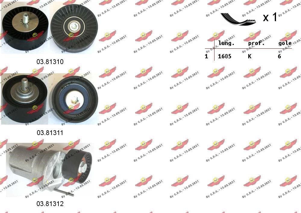Autokit 06.0083 Drive belt kit 060083: Buy near me at 2407.PL in Poland at an Affordable price!
