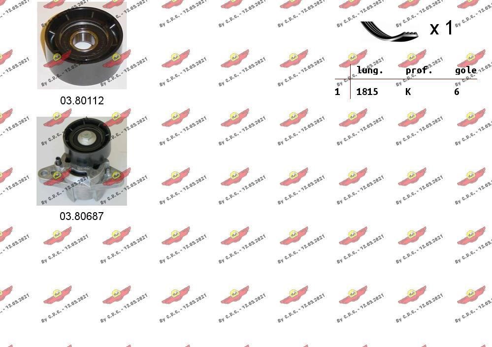 Autokit 06.0125 Drive belt kit 060125: Buy near me at 2407.PL in Poland at an Affordable price!