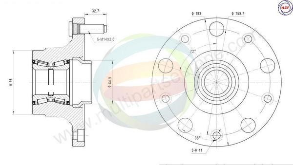 Odm-multiparts 70-010080 Wheel bearing kit 70010080: Buy near me in Poland at 2407.PL - Good price!