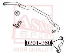 Asva 0201-260 Busch, rear stabilizer bar 0201260: Buy near me in Poland at 2407.PL - Good price!