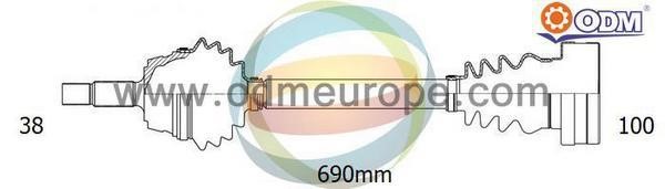 Odm-multiparts 18-215050 Drive Shaft 18215050: Buy near me in Poland at 2407.PL - Good price!
