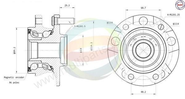 Odm-multiparts 70-090051 Wheel bearing kit 70090051: Buy near me in Poland at 2407.PL - Good price!