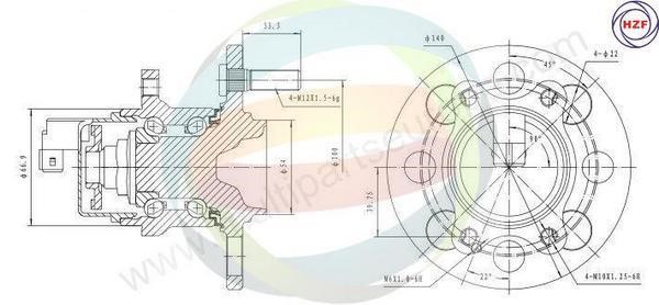 Odm-multiparts 70-080049 Wheel bearing kit 70080049: Buy near me in Poland at 2407.PL - Good price!