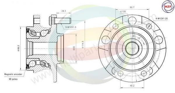 Odm-multiparts 70-090052 Wheel bearing kit 70090052: Buy near me at 2407.PL in Poland at an Affordable price!