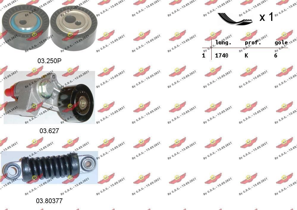 Autokit 06.0120 Drive belt kit 060120: Buy near me at 2407.PL in Poland at an Affordable price!