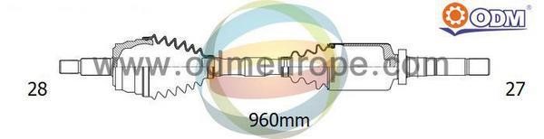 Odm-multiparts 18-222390 Drive Shaft 18222390: Buy near me in Poland at 2407.PL - Good price!