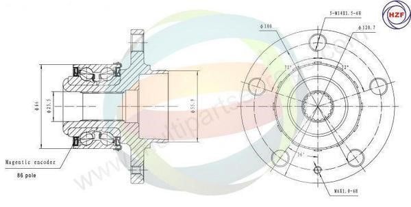 Odm-multiparts 70-210080 Підшипник маточини колеса, комплект 70210080: Купити у Польщі - Добра ціна на 2407.PL!