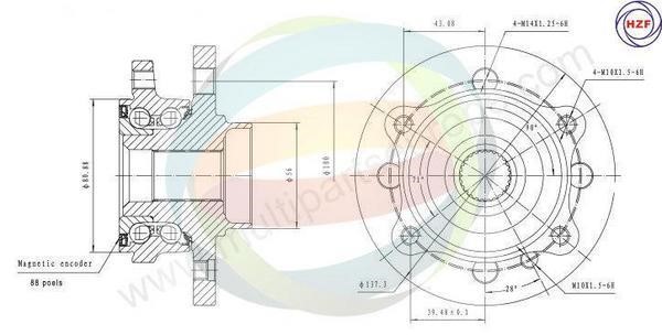 Odm-multiparts 70-340052 Wheel bearing kit 70340052: Buy near me in Poland at 2407.PL - Good price!