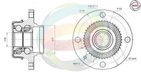 Odm-multiparts 70-210052 Wheel bearing kit 70210052: Buy near me in Poland at 2407.PL - Good price!