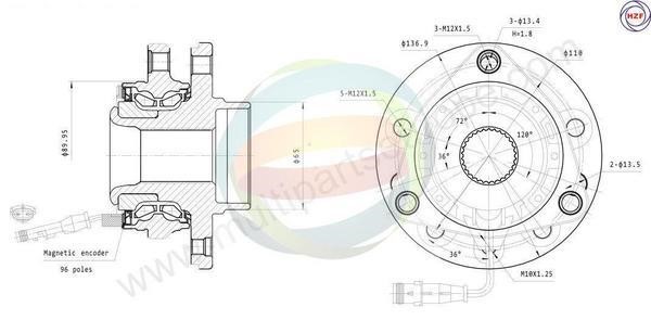 Odm-multiparts 70-230015 Radlagersatz 70230015: Kaufen Sie zu einem guten Preis in Polen bei 2407.PL!