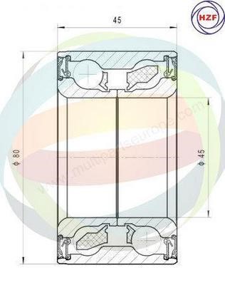 Odm-multiparts 70-210085 Підшипник маточини колеса, комплект 70210085: Приваблива ціна - Купити у Польщі на 2407.PL!