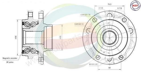 Odm-multiparts 70-350020 Wheel bearing kit 70350020: Buy near me in Poland at 2407.PL - Good price!