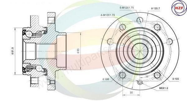 Odm-multiparts 70-150033 Wheel bearing kit 70150033: Buy near me in Poland at 2407.PL - Good price!