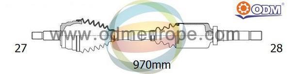 Odm-multiparts 18-016160 Drive shaft 18016160: Buy near me in Poland at 2407.PL - Good price!