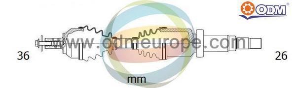 Odm-multiparts 18-152880 Drive shaft 18152880: Buy near me in Poland at 2407.PL - Good price!