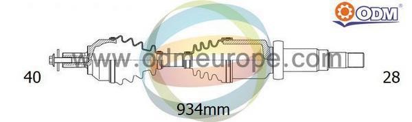 Odm-multiparts 18-152830 Drive shaft 18152830: Buy near me in Poland at 2407.PL - Good price!