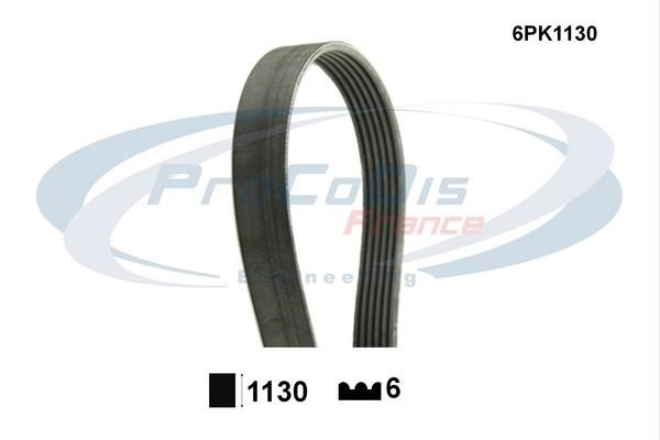 Procodis France 6PK1130 V-ribbed belt 6PK1130 6PK1130: Buy near me at 2407.PL in Poland at an Affordable price!